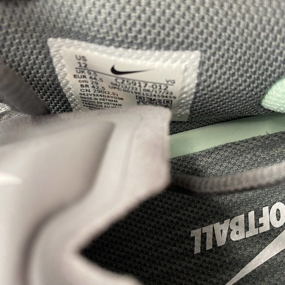 New Nike Hyperdiamond 4 Elite React Softball Cleats CZ5917-012 Womens Sz 12 Gray - Picture 7 of 8